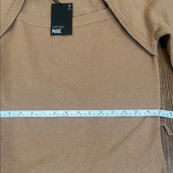 PAIGE Tan Long Sleeve Knit Dress - Picture 14 of 15